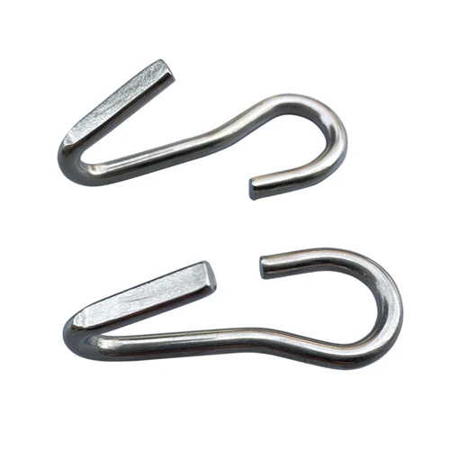 Imagen 1 del producto 10 pares de ganchos de acero inoxidable, gancho de cadena curva, doble gancho con lados izquierdo y derecho