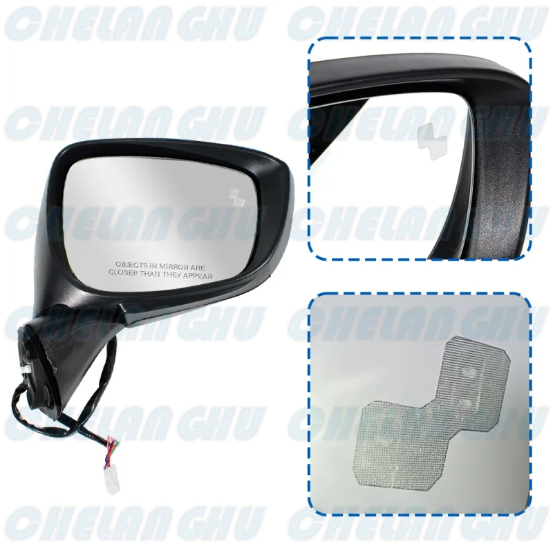 For Mazda CX-5 2015 2016 US Version Right Side 7 Pins Black Painted Mirror Assembly KR2269182B With Heated Blind Spot Turn Light