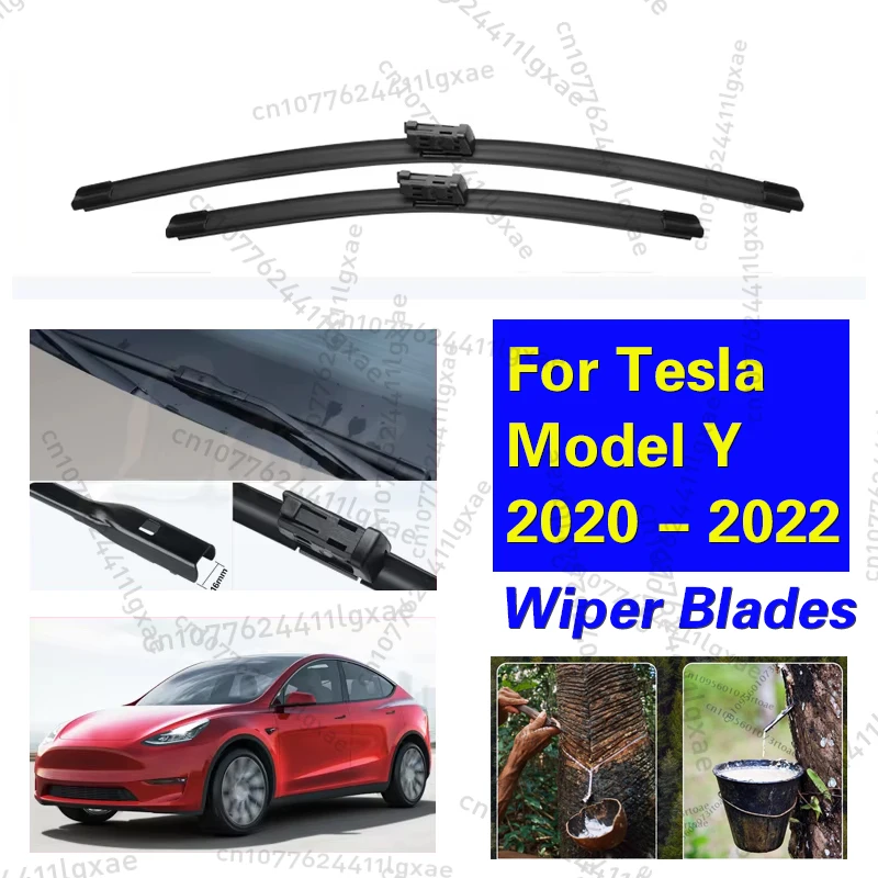 

Car Wiper Front Wiper Blades For Tesla Model Y 2020 2021 2022 Windshield Windscreen Clean Window Car Rain Brushes 26"+20"