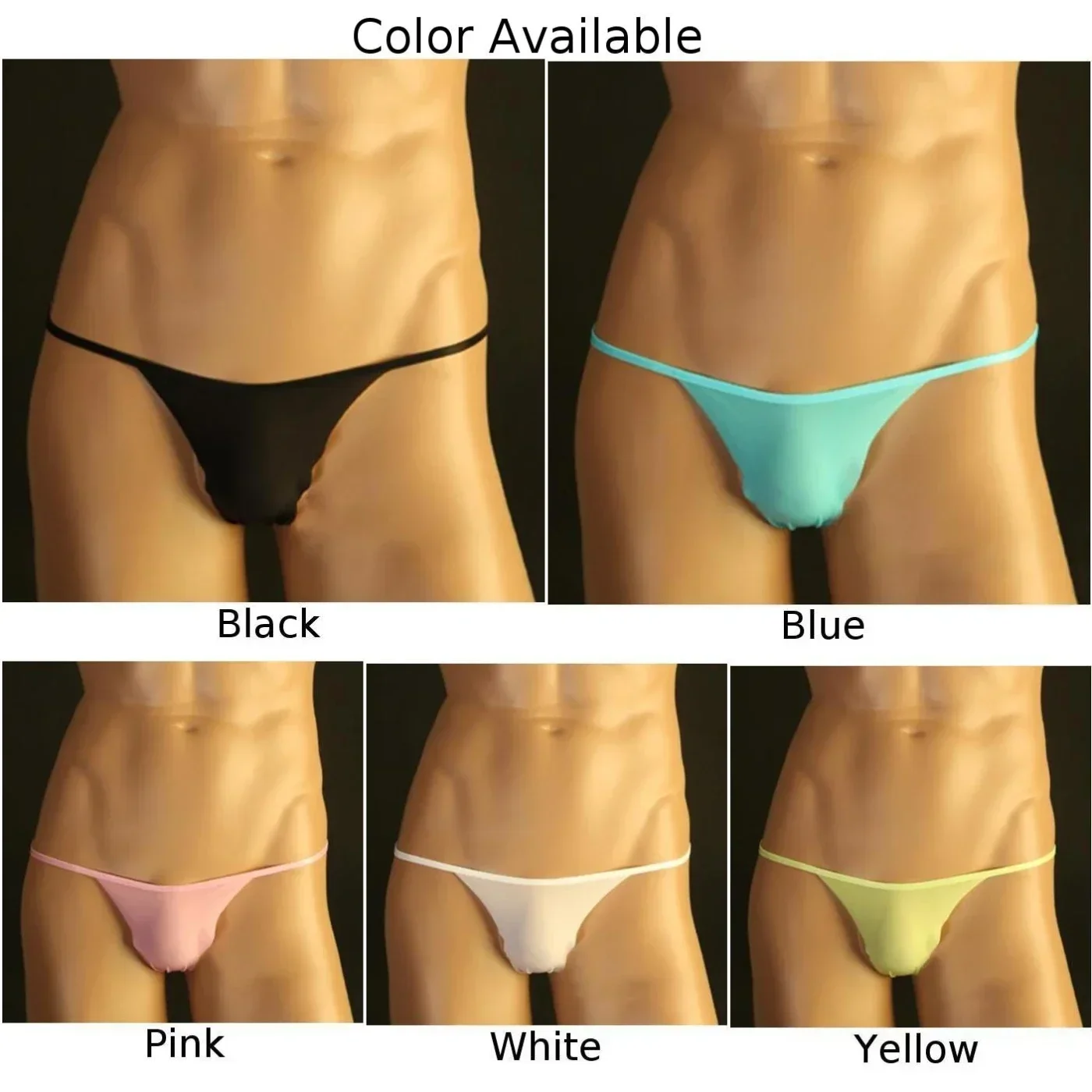 Underpant Thongs Panties Female Thong Male Underwear Stockings Men\'s Comfortable Ice Silk T Back Thong Briefs Underwear