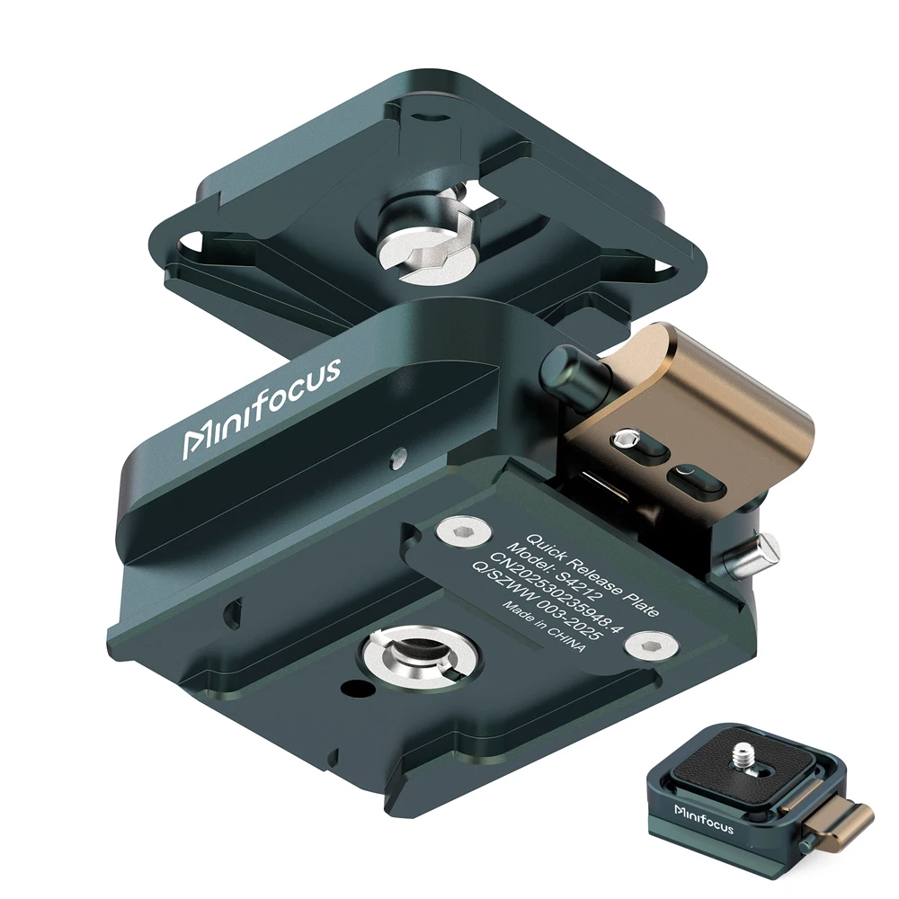 Kit de plaque de dégagement rapide Minifocus, support de trépied d'appareil photo Arca Swiss, installation rapide, adaptateur de trépieds coulissants à cardan pour Sony/Nikon/DJI