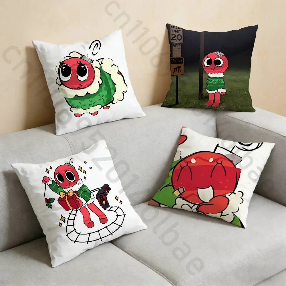 D-Dandys W-World B-Bobette Pillow Case Square Double-Sided Printing Short Plush Sofa Cushion Cover Bedroom Bedside Pillow