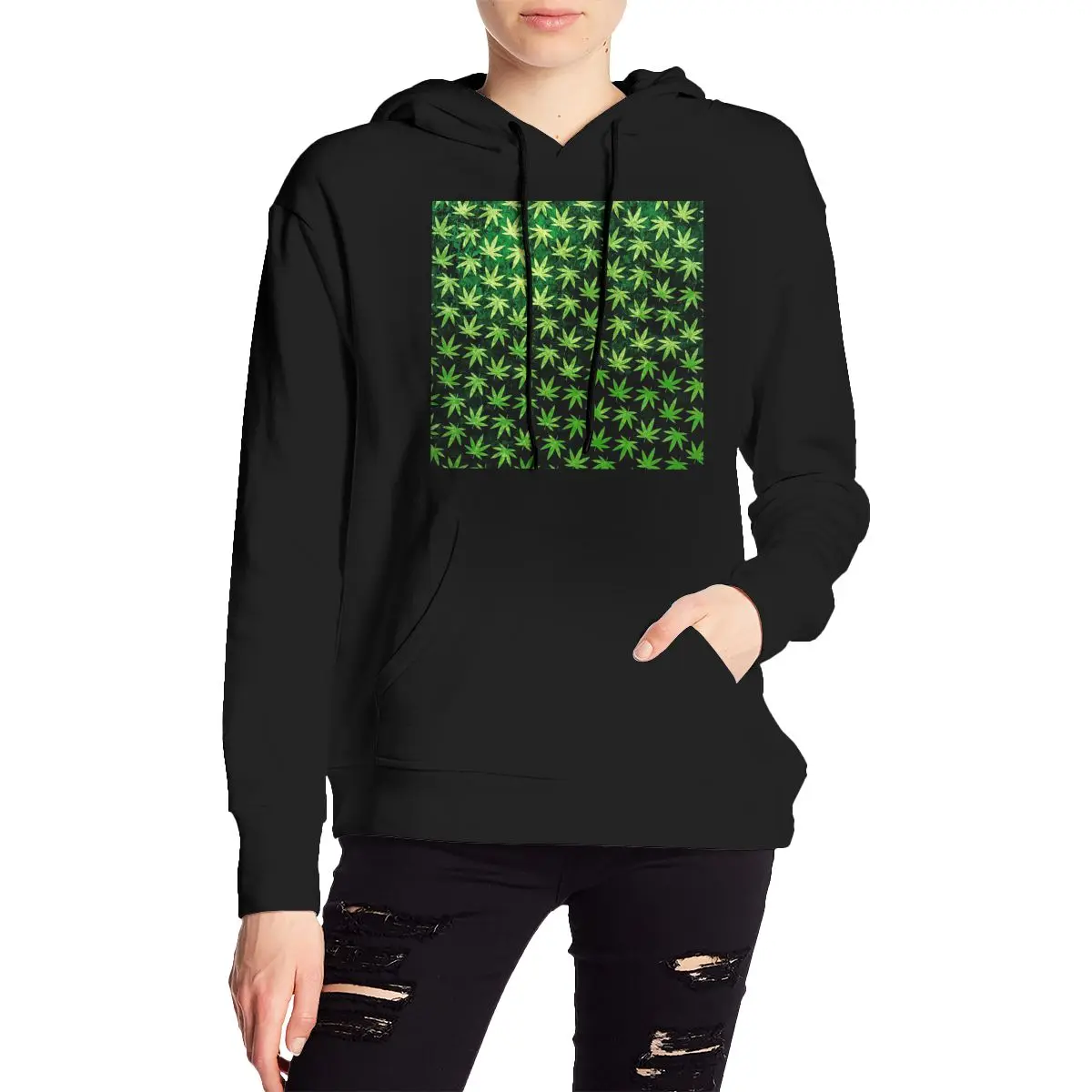 

Cannabis Leaves Marijuana Weed Leaf Hoodie Harajuku Pullover Autumn Winter Men's Women's Couple Sweatshirt Long Sleeve Tops
