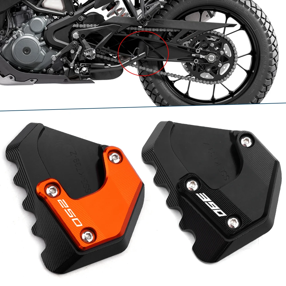 ل KTM 250 390 مغامرة 250ADV 390ADV 2020-2025 2026 دراجة نارية الموسع وسادة الجانب حامل دعم مسنده الإطارات صمام قبعات CNC #1