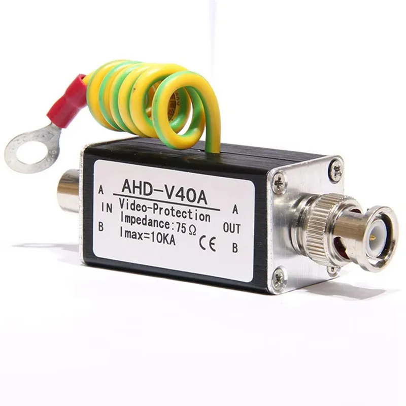 B24B AHD-V40A Single-Channel Video Signal Surge Protector Coaxial Lightning Arrester Multi-Stage Protection New