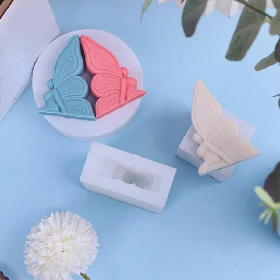1 Pcs Angel Butterfly Silicone Candle Mold DIY 3D Butterfly Elf Cake Decor Baking Mould Aromatherapys Gypsum Soap Resin Mold