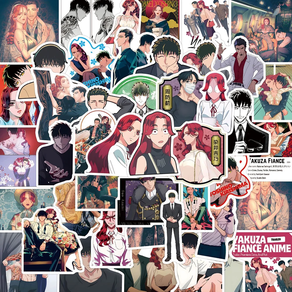 

10/30/50pcs Yakuza Fiance Anime Stickers Kirishima Yoshino Senoi Sticker Laptop Scrapbooking Luggage Shouma Decals Waterproof
