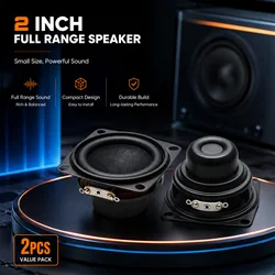 2Pcs/Set 2 inch Full Range Speaker 4 Ohm 10W Bluetooth-Compatible Speaker 53mm Diameter For JBL Charge 3 Speakers Accessories