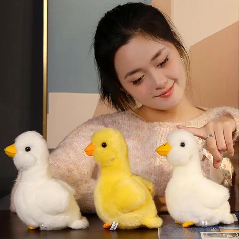 Yellow Duck Stuffed Animal 20cm Soft Cute Stuffed Duck Toy Funny Duck Plush Plush Stuffed Duck Realistic Stuffed Duck Pillows