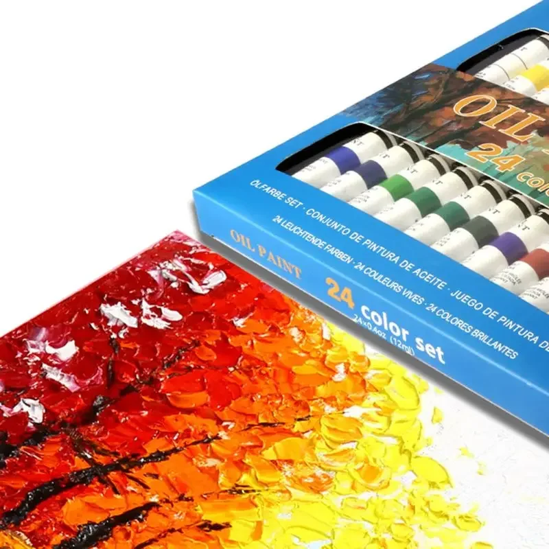 Ensemble de tubes de pigments de peinture à l'huile professionnels, fournitures d'art d'artiste pour Mayor Inner, 24 couleurs, dessin, 12ml