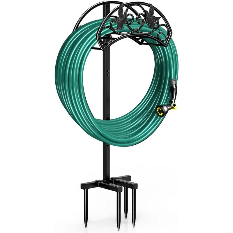 Removable garden water pipe bracket, heavy duty metal hose hanger, outdoor lawn independent water pipe storage rack
