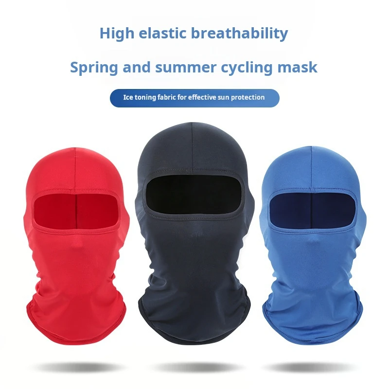 

Ice silk cycling face mask for sun protection in spring and summer, outdoor bicycle windproof head cover, face - protecting biki