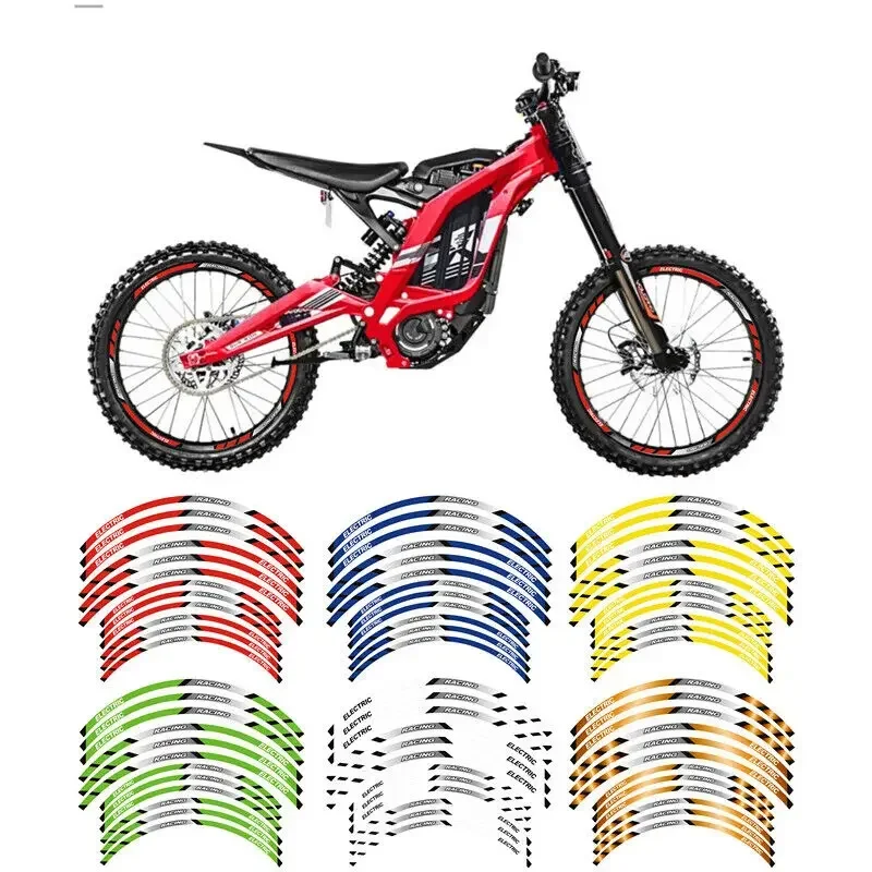 For  SURRON Electrlc Bike Off Road Wheel Decals Tape Rim Stickers Stripes Sur ron Accessories