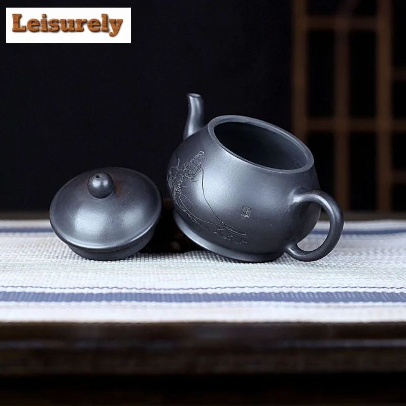 

160ml Creative Yixing Purple Clay Teapots Handmade Pyriform Pot Raw Ore Stone Yellow Mud Kettle With Strainer Zisha Tea Set Gift