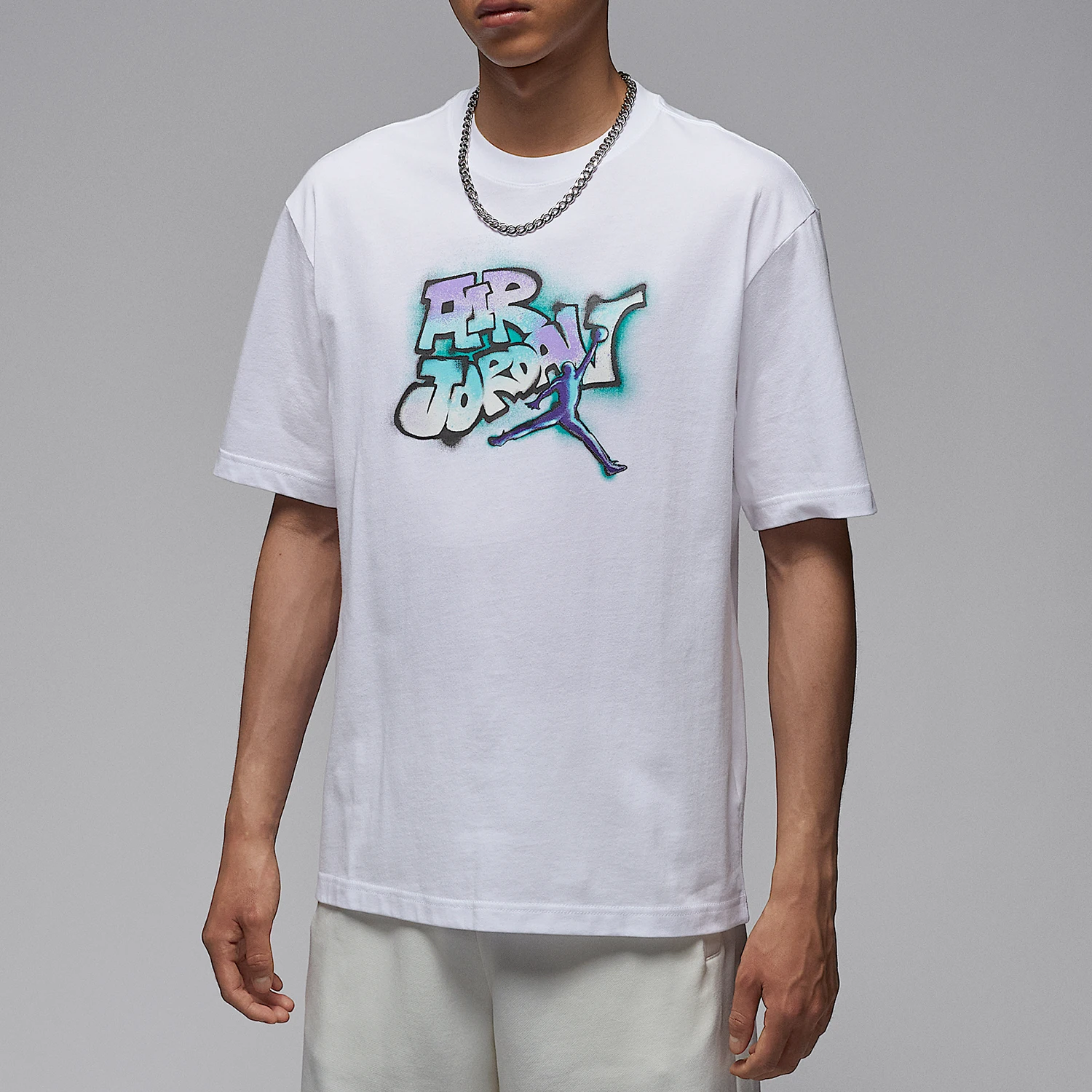 

Nike Authentic JORDAN Men's Knitted Printed Casual Breathable T-Shirt IQ6558-100