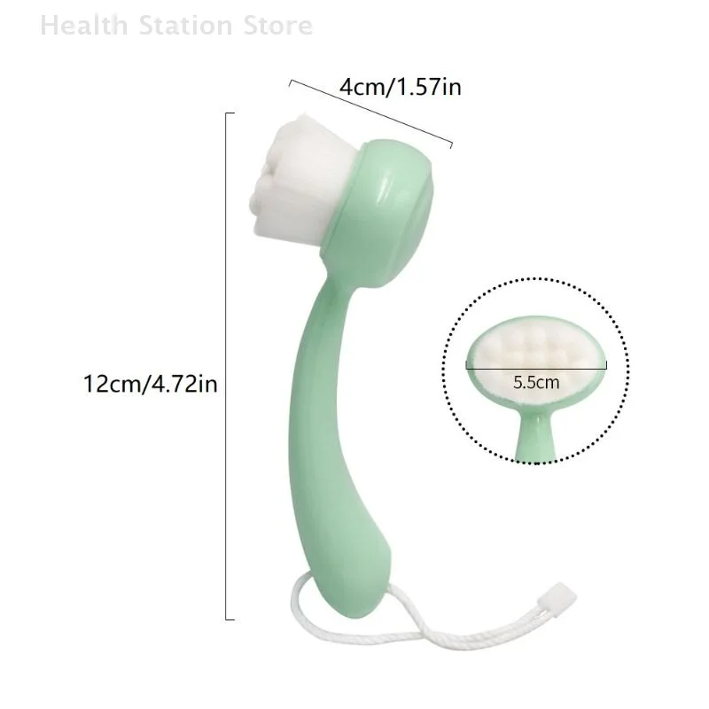 Limpiador de poros con cepillo facial para lavar ​ ​   Cepillo exfoliante facial para el cuidado facial de limpieza profunda ​ ​   Puntos negros blandos ​ ​ Cepillo de limpieza facial ​ ​