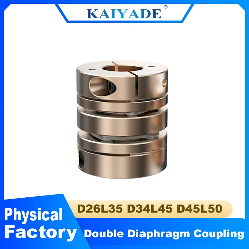 

Double Diaphragm Coupling D34L45 D26L35 D45L50 Aluminum Alloy Elastic Connector D34mm L45mm Ball Screw Step Servo Motor Encoder
