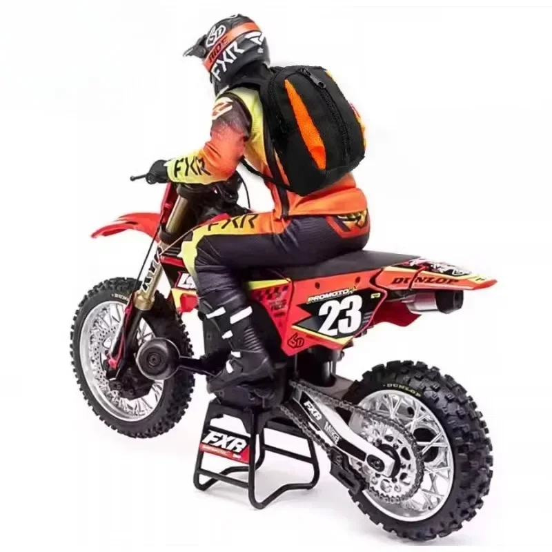 Mochila de simulación, bolsa de almacenamiento, bolsa de equipaje, decoración de bolso para LOSI 1/4 Promoto-MX, piezas de mejora de motocicleta, accesorios