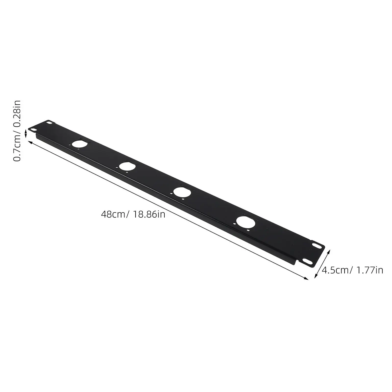 1U 4 Port Xlr Hinged Rack Panel Audio Patch Panel Wire Organizer Cable Clips Cable Holder Wall Mount Wire Organizer view 6