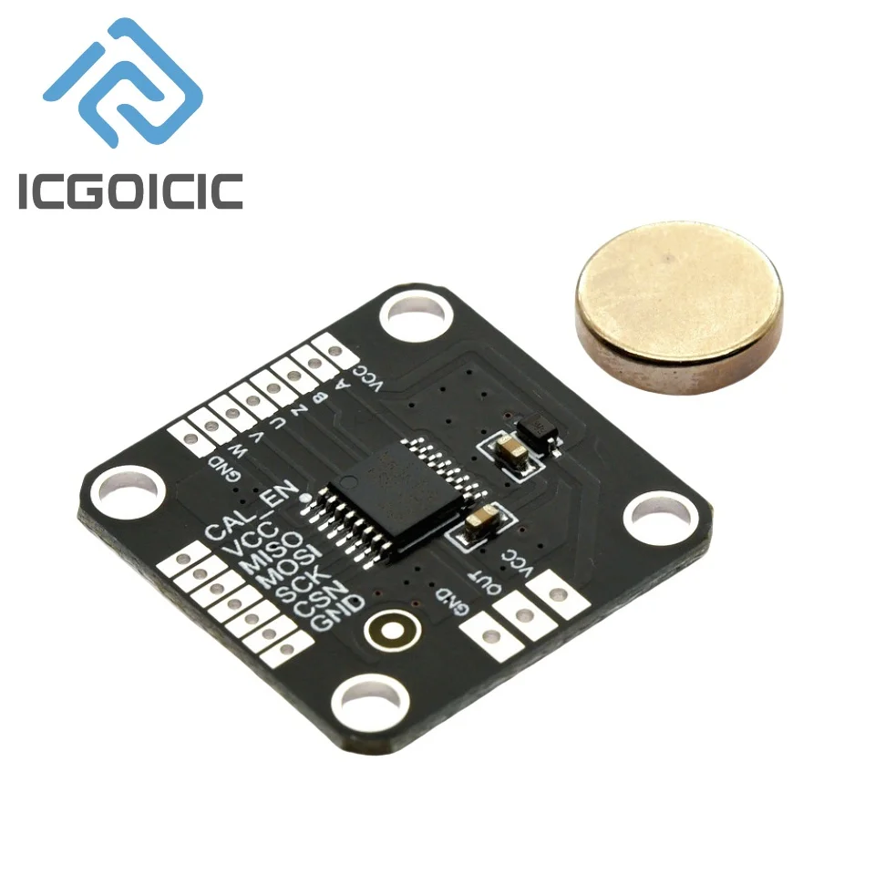 MT6835 21-Bit Magnetic Encoder Module for Brushless Motor – PWM/SPI Interface, Replacement for AS50 Series