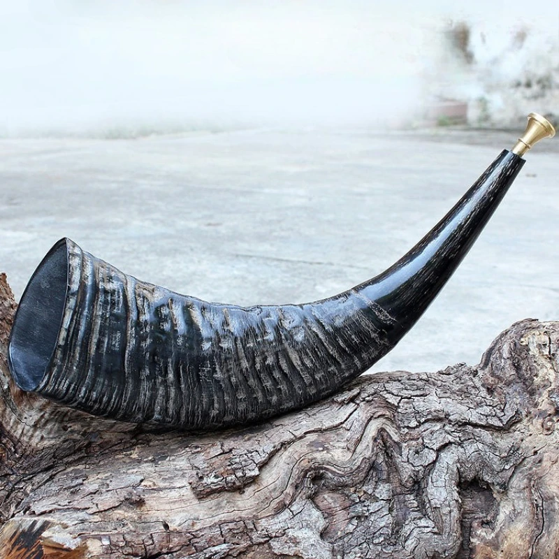 Professional Ox Horn Traditional Performance Blowing Horns Adult Beginners Practice Music Instrument Ethnic Handmade  Large Horn