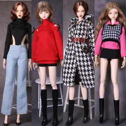 2024 novo conjunto de roupas/desgaste de inverno vestido suéter top calça casaco terno/acessórios de boneca para 30cm xinyi Fr ST blythe barbie boneca