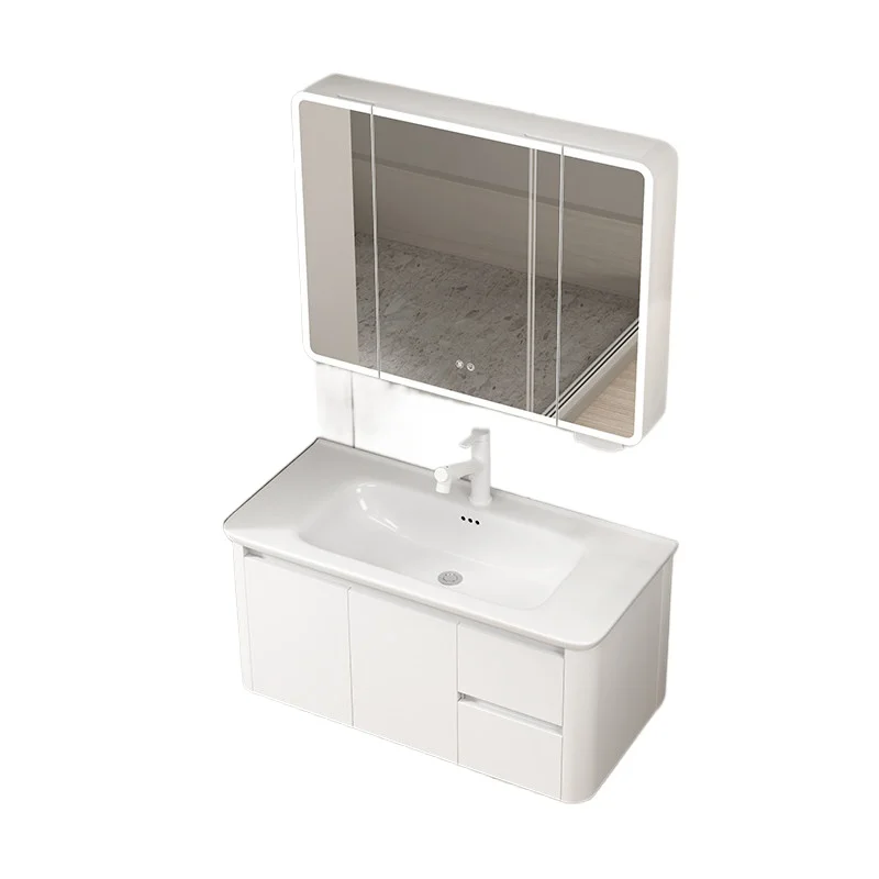 Bathroom cabinet One double pumping combination ceramic integrated basin Toilet wash basin cabinet
