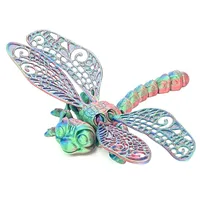 3D Printed Dragonfly Figurine Collectible Desk Decor Transformable Design,For Halloween Christmas Xmas Thanksgiving Toy Kids