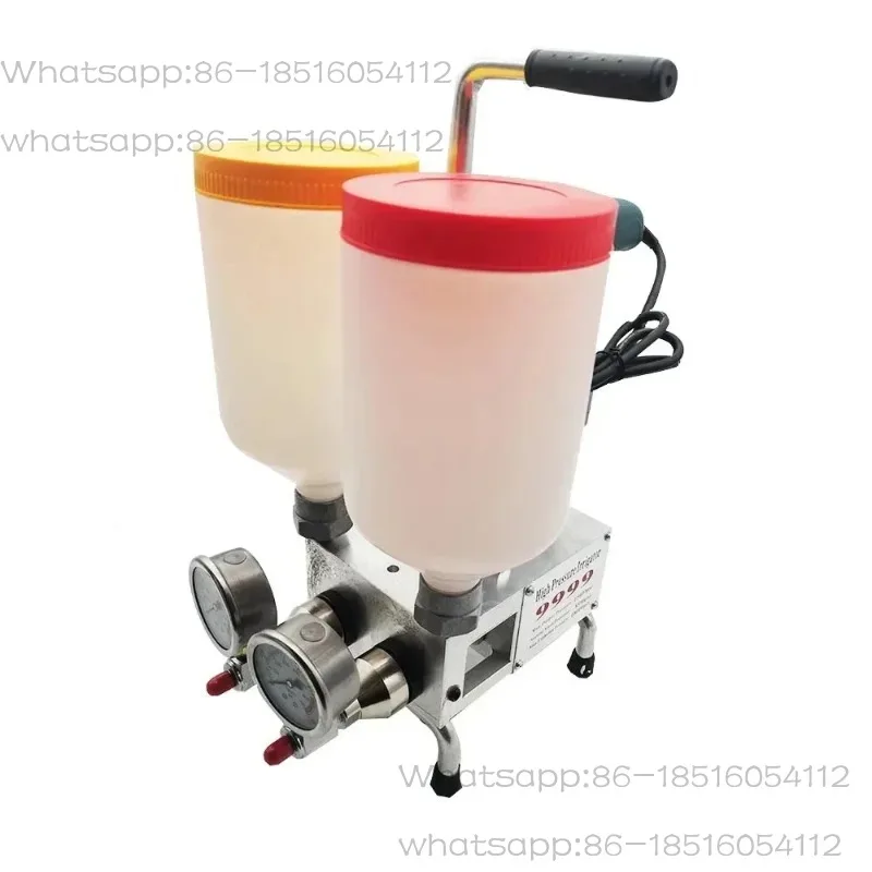 1100W 2 Twin Grouting Gun Grout Injection Pump Epoxy Polyurethane for Slab Lifiting or Concrect Repair Crack Waterproofing 22