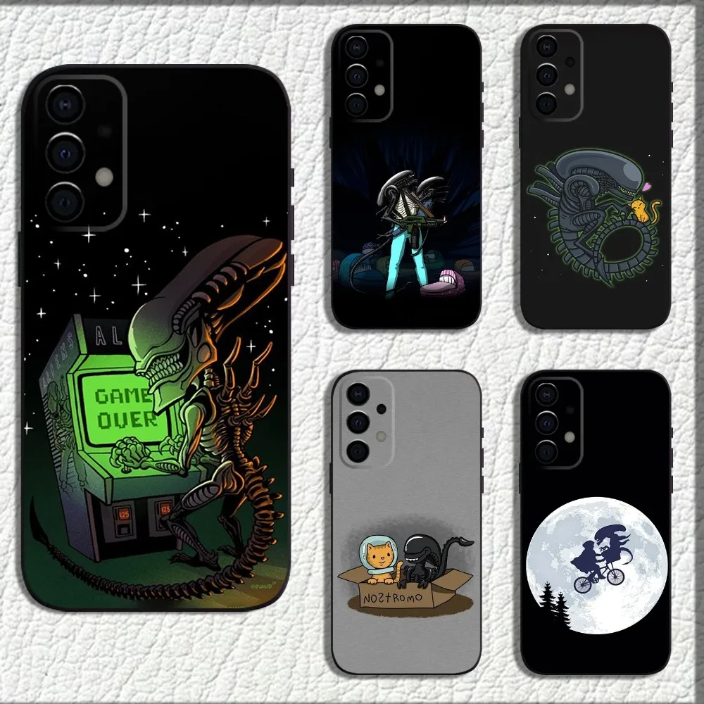 Movie A-Alien X-Xenomorph Phone Case For Samsung Galaxy A13,A21s,A22,A31,A32,A52,A53,A71,A80,A91 Soft Black Shell