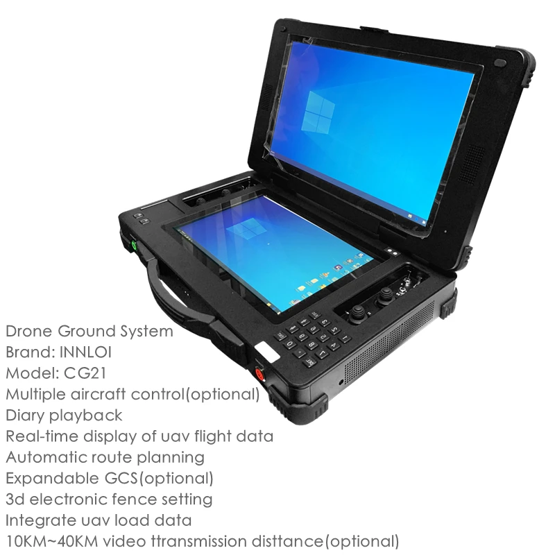 XAERO CG21 Dual Screen Ground Station Portable GCS for Drone Multi UAV Control Unmanned Aerial System