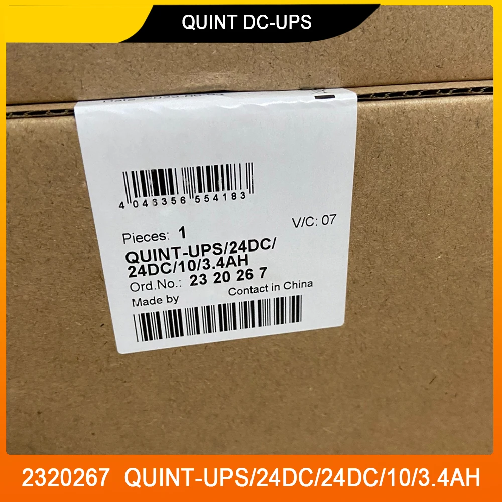 New For Phoenix 2320267 QUINT-UPS/24DC/24DC/10/3.4AH QUINT DC-UPS 24VDC/10A Uninterruptible Power Supply