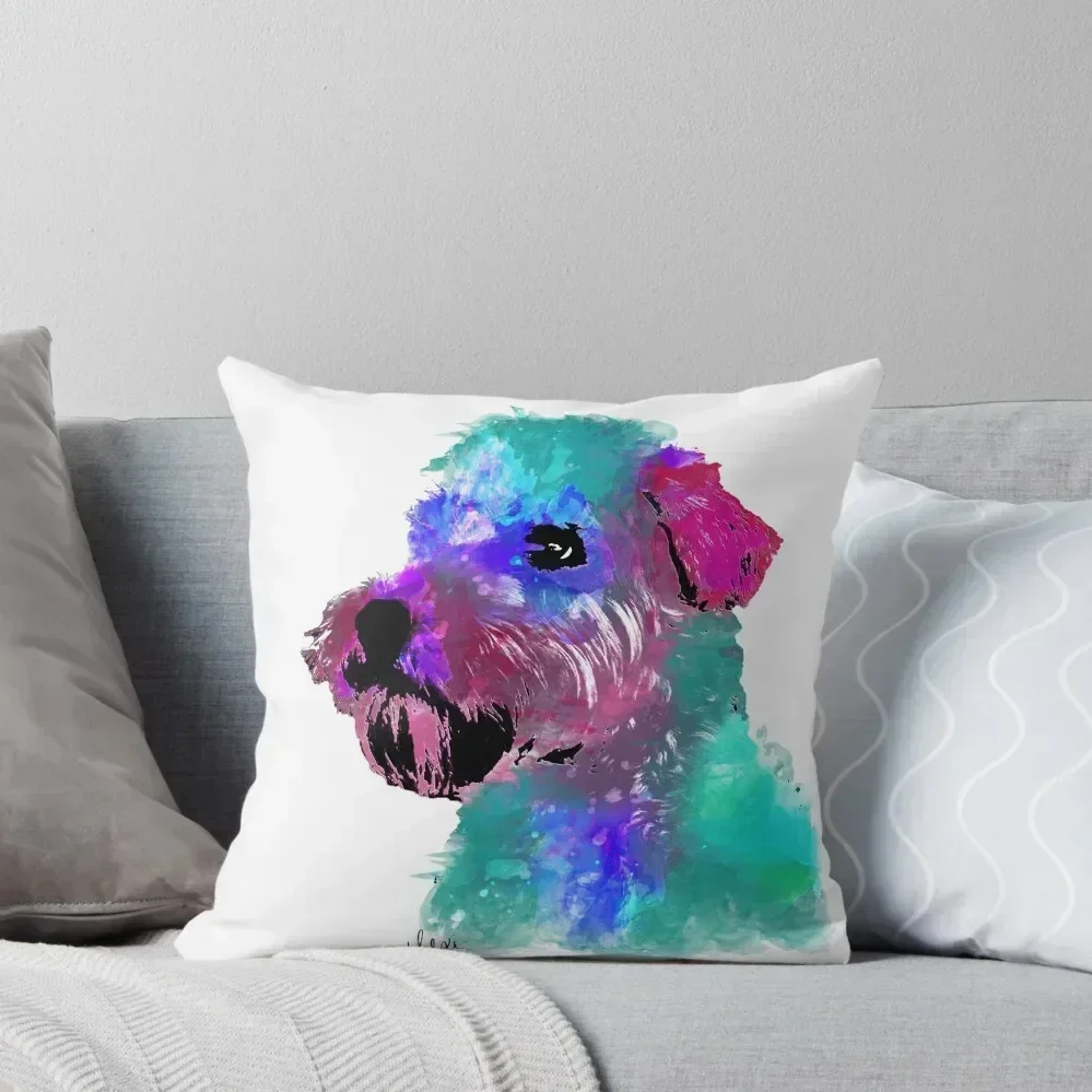 wheaten terrier watercolor pet portrait Harry Throw Pillow covers for pillows pillow cover luxury pillow