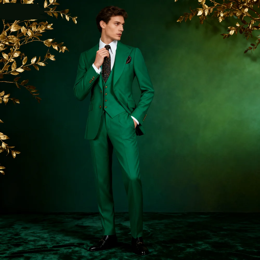 

Men's Wedding Tuxedos with Notched Lapels Single Breasted Luxury Men's Clothing Dance Dress Complete Costume Fantasy