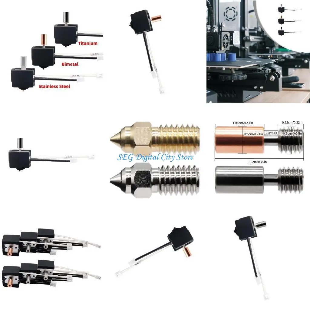 

U75B Metal Print Head Thermistor 24V 40W for Ender3 V3SE 3D Printer Heatbreak