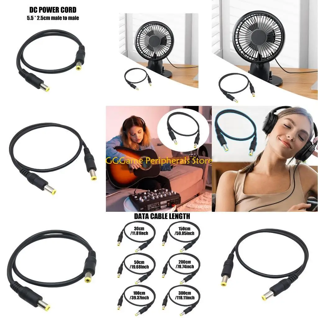 

U55B Portable DC5.5mmx2.5mm Adapter Cable Cord for Routers UPS Camera and Surveillances Cameras Support 120W Fast Charging