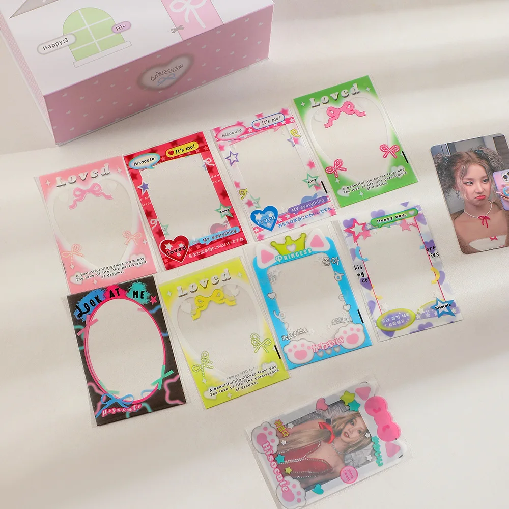 Minkys 20 teile/paket Pack Kawai 3 Zoll Kpop Foto karte Rahmen Foto dekorative pp Ärmel Tasche Schul briefpapier – Detail 16