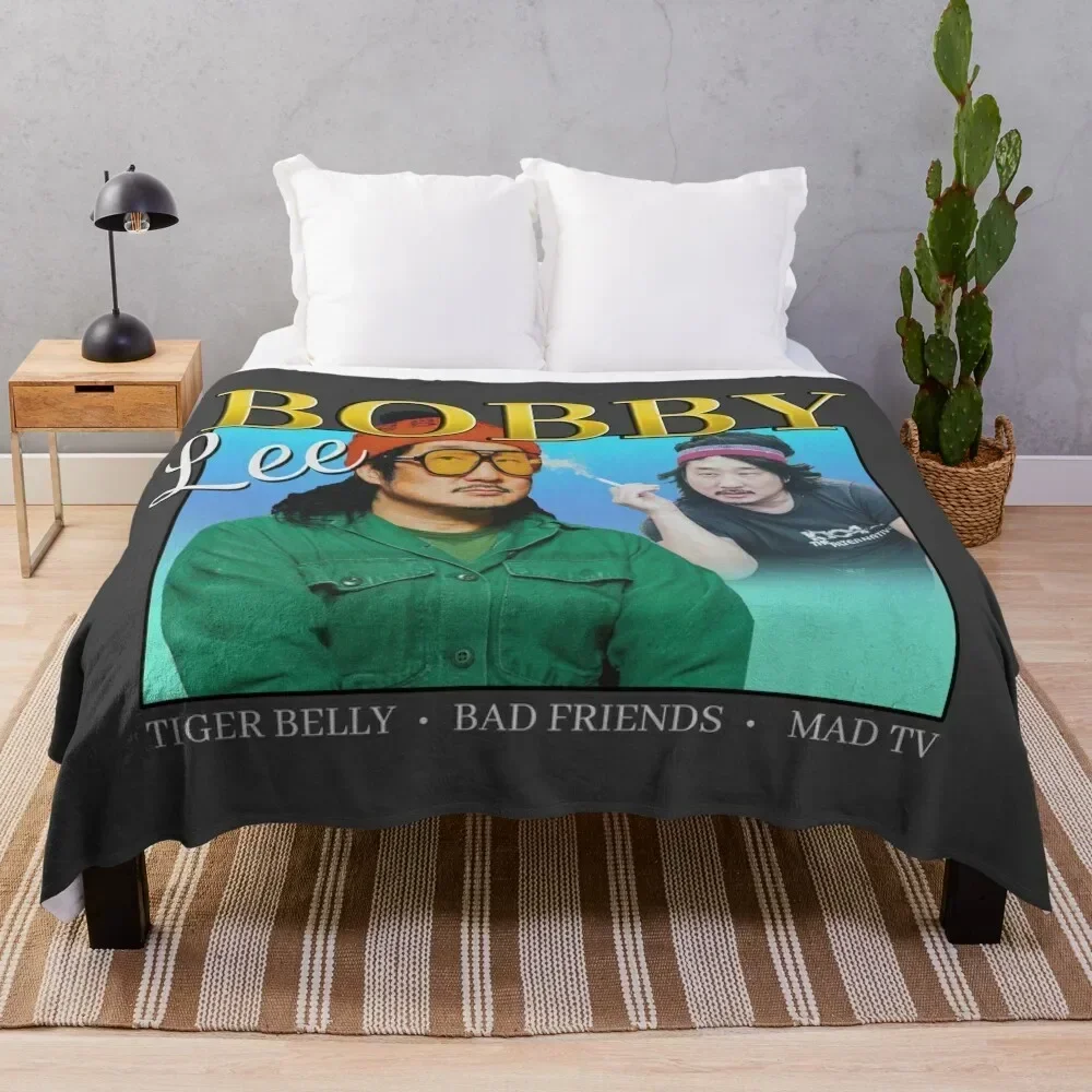 

Bobby Lee retro / vintage design Throw Blanket Multi Use Warm Blanket for Living Room Bedroom