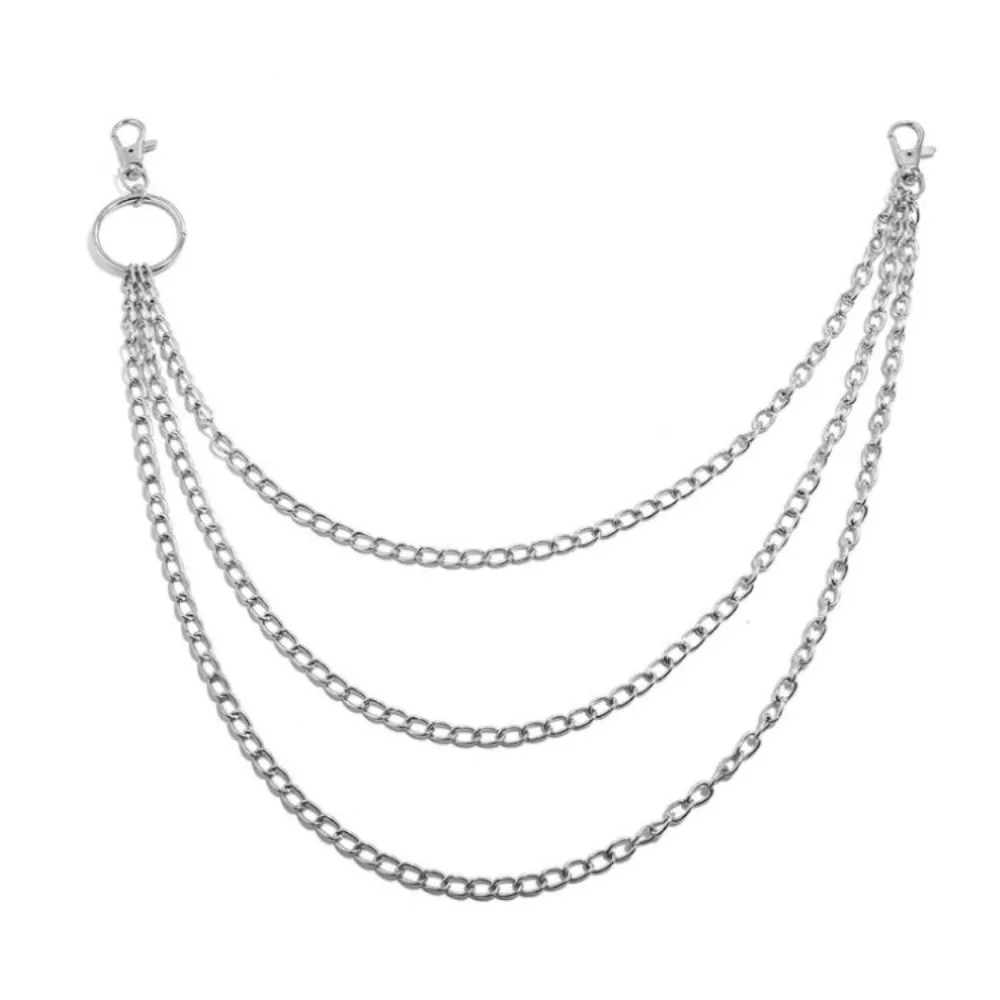 خمر 1/2/3 حجم حزام معدني سلسلة كليب تصميم معدني طويل خطاف معدني بنطلون بانت سلسلة بنطلون #1