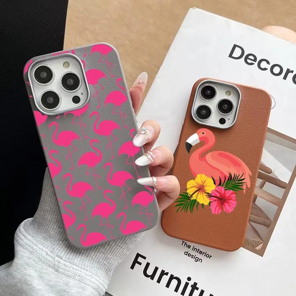 

Pink Flamingo Phone Case For iPhone 17 16 15 14 Plus 16E 13 12 11 Pro Max X XS Max XR 7 8 SE2 Protection Shockproof Cover