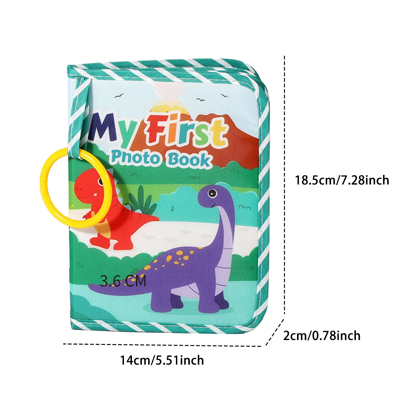 赤ちゃん感覚ブック ソフトクロスフォトアルバム 新生児メモリーブック 早期教育玩具 DIY ベビー記念品 クリスマスギフト 漫画デザイン