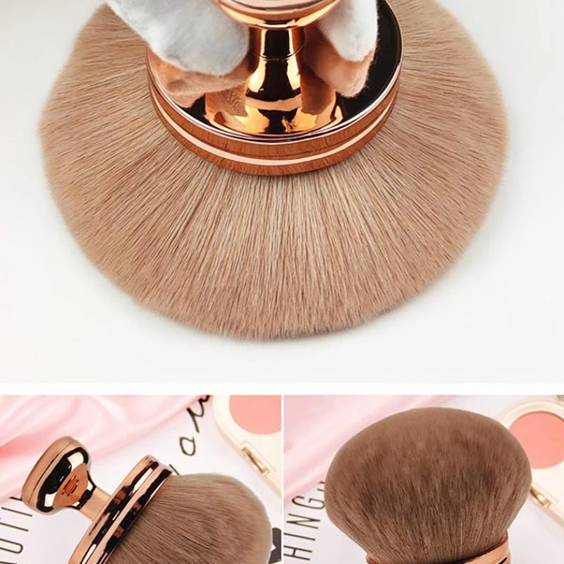 Pennello per fondotinta Kabuki Pennello per trucco corpo extra large per autoabbronzante, pennello Kabuki impeccabile a forma ovale per trucco delle gambe