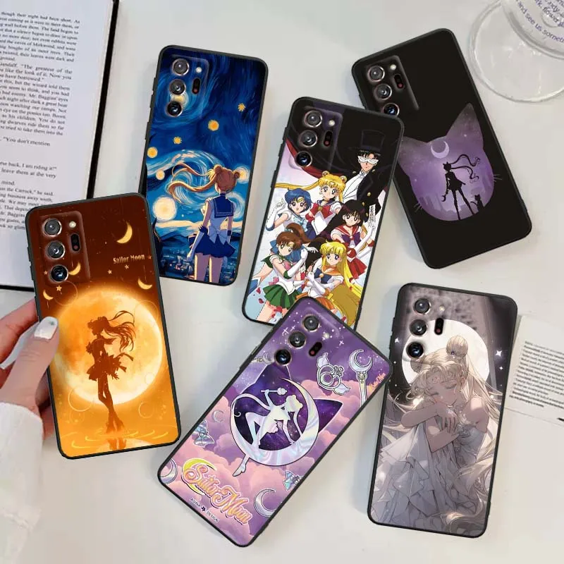 

Anime S-Sailors M-Moons Art For Samsung A73 A72 A71 A55 A54 A53 A52 A51 A13 A22 A16 A15 A05s A14 A05 A06 5G Black Phone Case