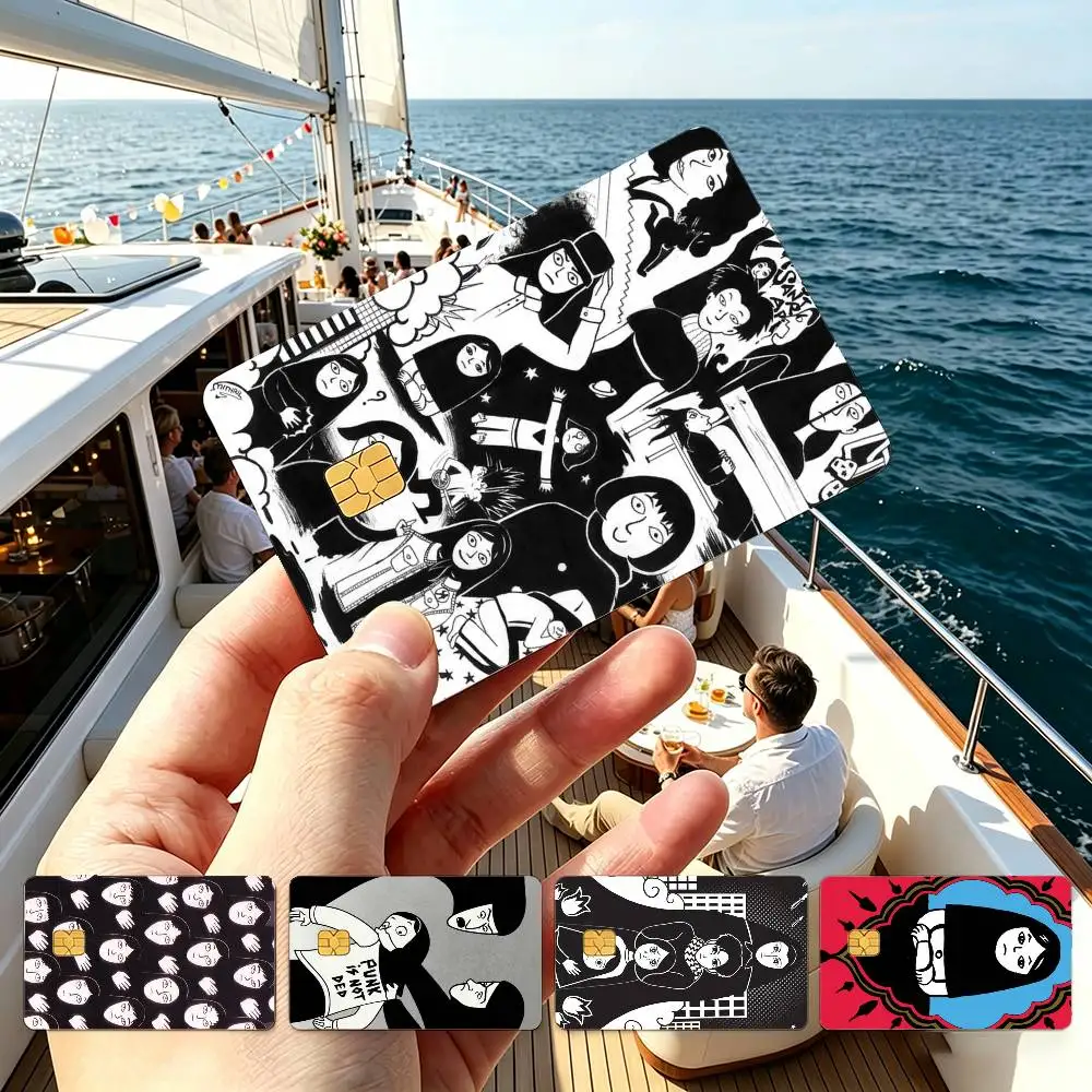 P-Persepolis Marjane Satrapi G-Graphic Novel  Credit Card HD Stickers Small Chip Waterproof Sticker Game Card Decal Gift