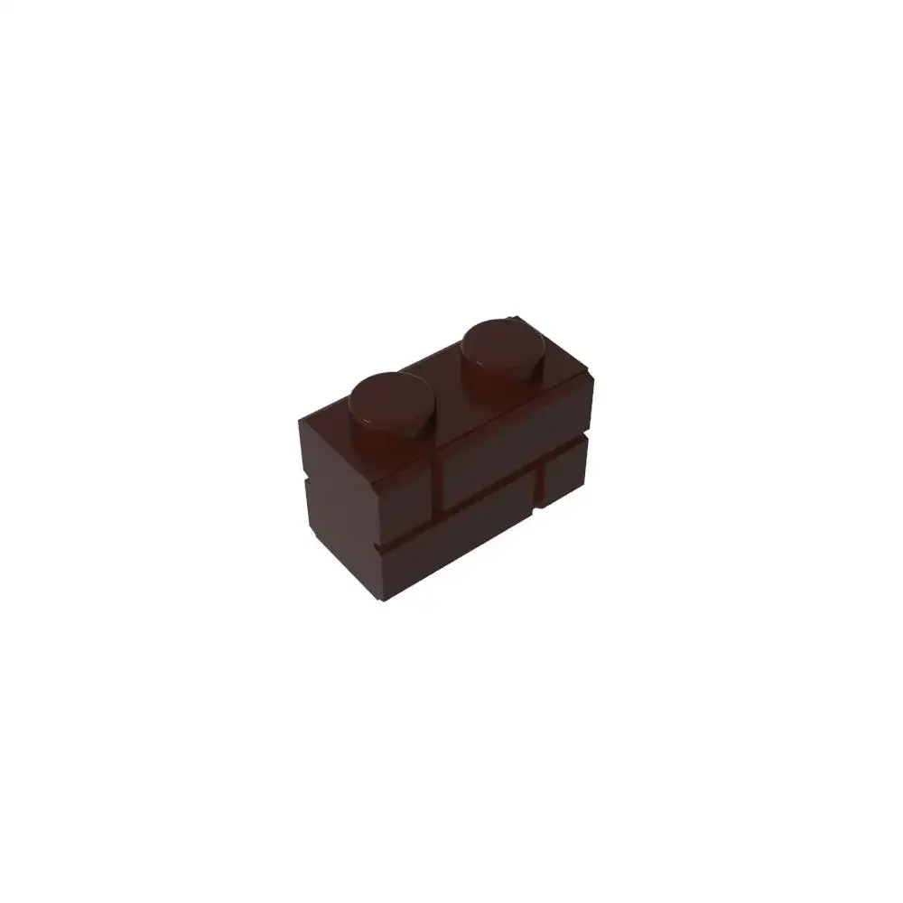 Gobricks 1 Pcs 98283 Brick Special 1x2 with Masonry Brick Profile Compatible With 98283 Model Building Blocks Part Assembly Toys