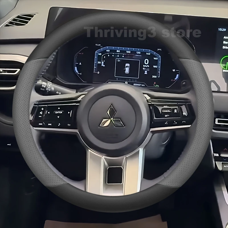 Leather Car Steering Wheel Cover For NEW Mitsubishi Xforce HEV 2025 2026 Auto Steering Wheel Mitsubishi Xforce 2025 Accessories