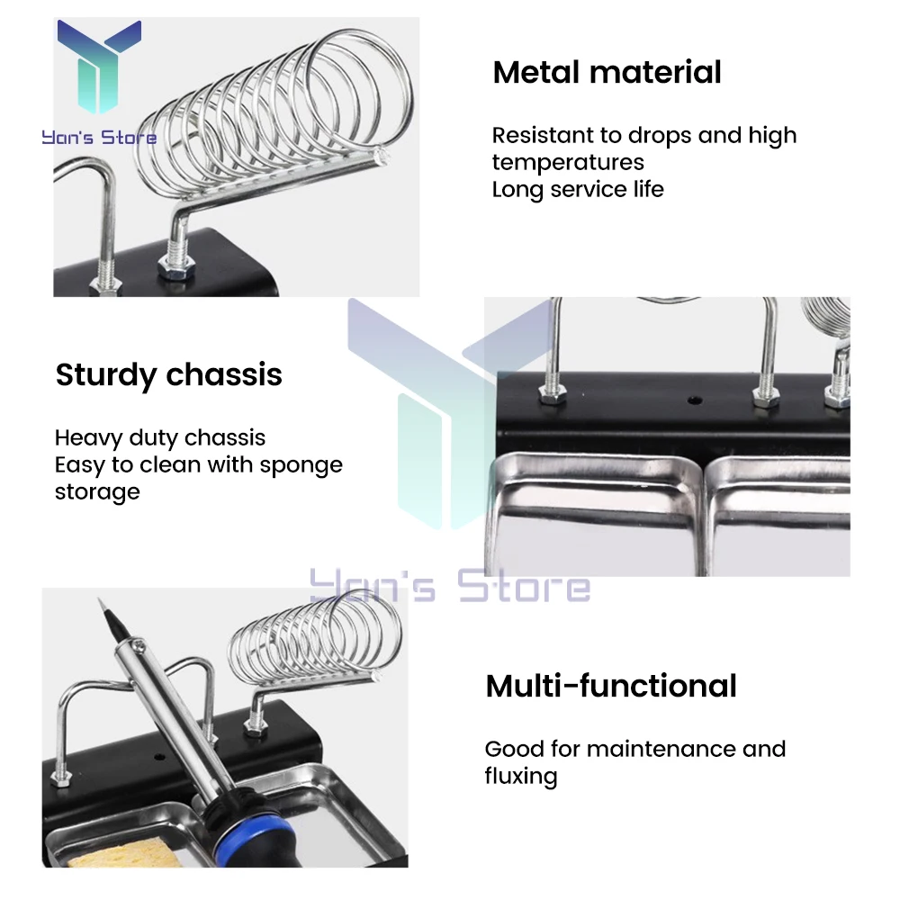 Soldering Iron Stand Holder Soldering Stand with Welding Cleaning Sponge High Temperature Resistance Welding Accessories Tools