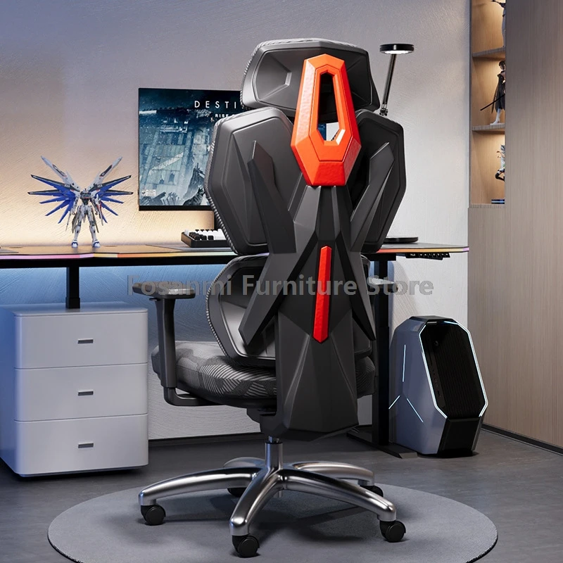 Silla de oficina de malla con respaldo de soporte Zoned ergonómico, silla reclinable ajustable para ordenador de juegos, silla giratoria elegante para el hogar