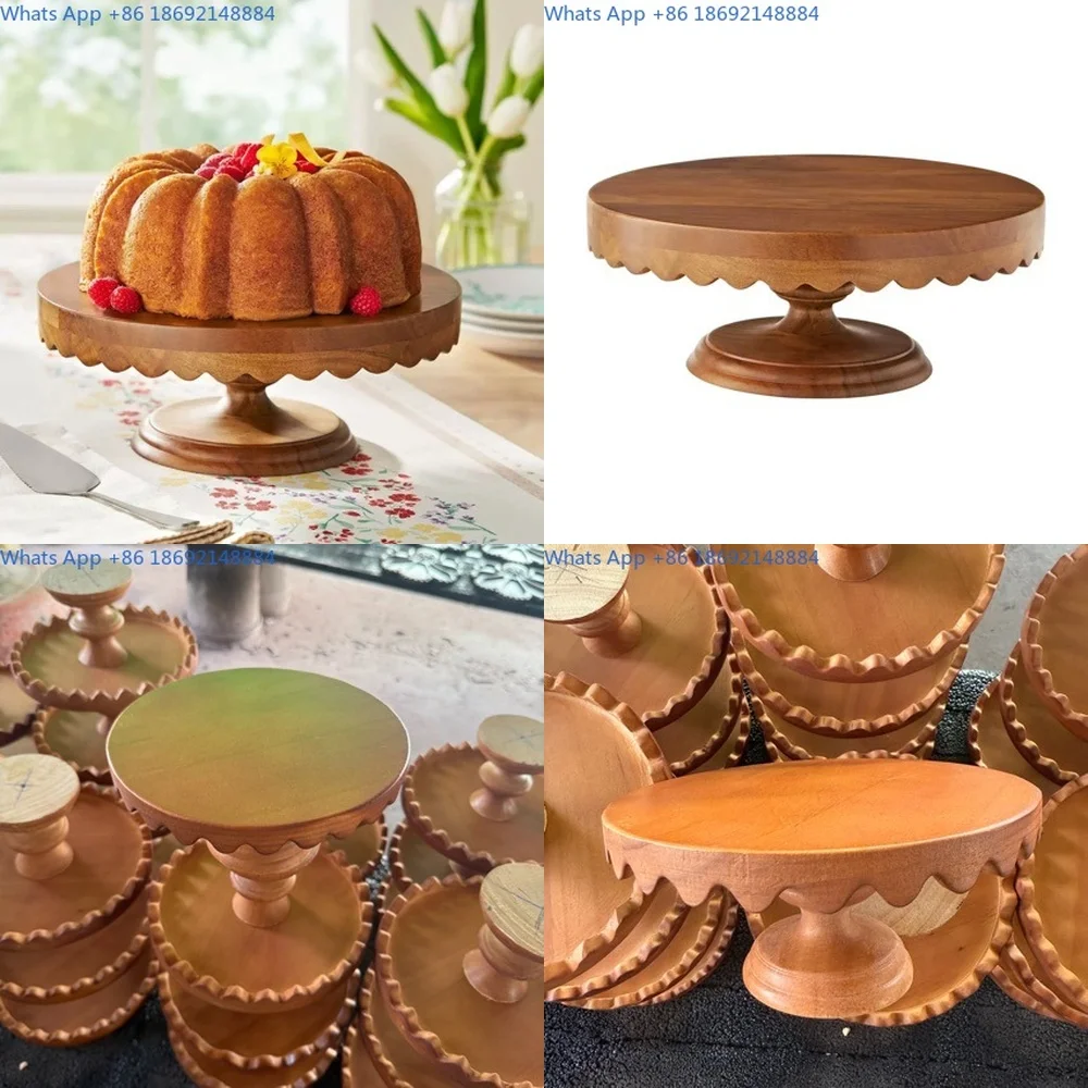 

Wooden Cake Stand Large Size Solid Wood Display Rack Stylish Quality
