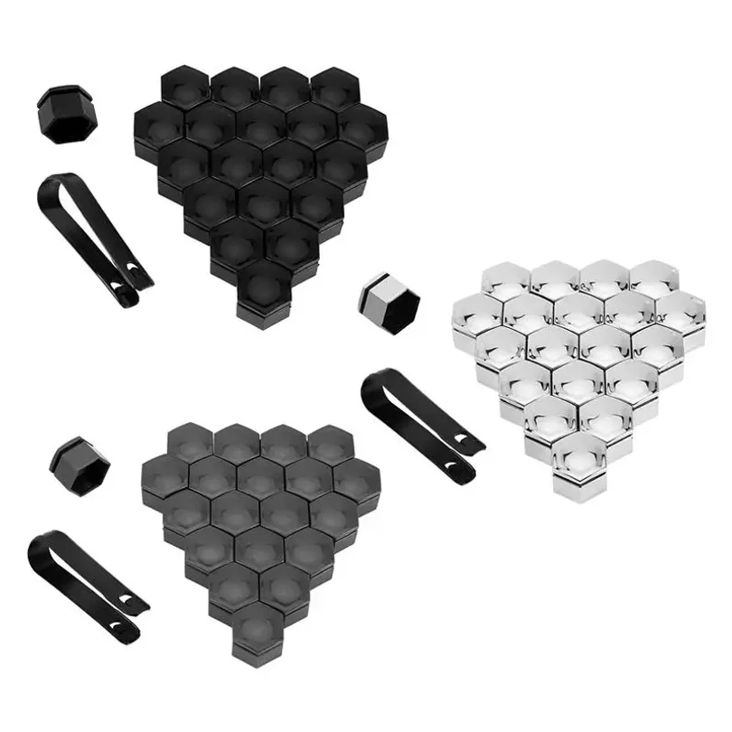 22/21/19mm 20 Pcs Car Wheel Nut Caps Protection Covers Caps Anti-rust Auto Hub Screw Cover Car Tyre Nut Bolt Exterior Decoration